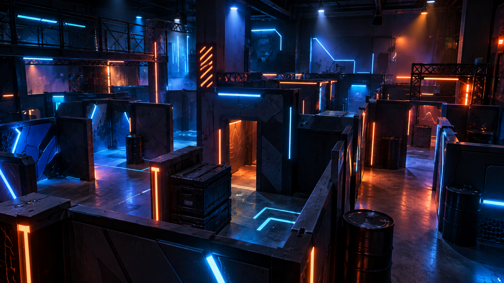 Mapa i strefy areny laser tag